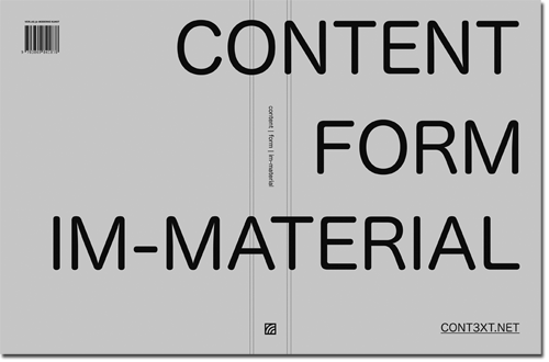 CONT3XT.NET (ed.), content | form | immaterial, Verlag für moderne Kunst Nürnberg, 2011